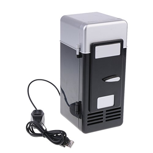 Mini-Reise Kühlschrank mit Wärmefunktion, 9 x 8 x 19,5 cm - Schwarz
