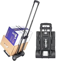 ZHJINGYU Carrello Pieghevole Ferro 35KG - Asta Telescopica Pieghevole - Con Corde Espansione - Ideale per Viaggi, Traslochi, Aeroporti & Uffici