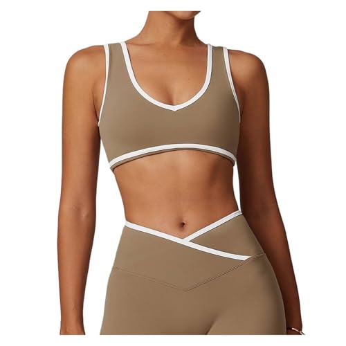 Brassière sport pour femmes anti-transpiration avec soutien push-up pour le yoga