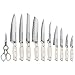 Henckels Forged Accent 20 Piece Self Sharpening Knife Block Set - Off-White Handles