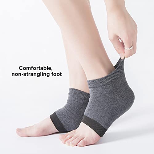 Genec Capa protetora -rachadura de calcanhar de silicone -calcanhar meias secas para homens e mulher