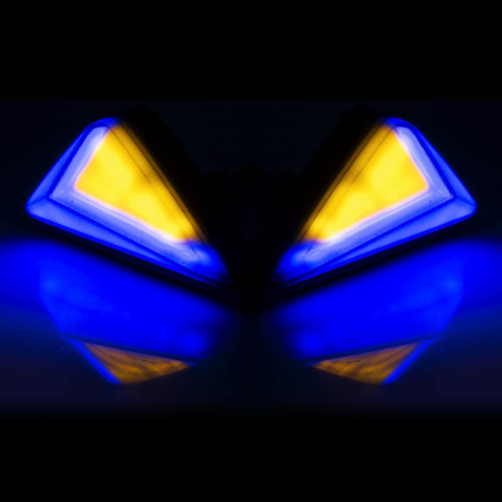 Cnfang4 Motorbike LED Indicator Blinker Lamp For Motorcycle, Scooter, Electrical Bike, Car, Amber & Blue Light Universal