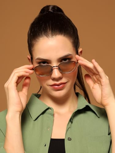 Image of Voyage Oval Polarized Sunglasses for Men & Women (Black Lens | Grey Frame - MG7625)