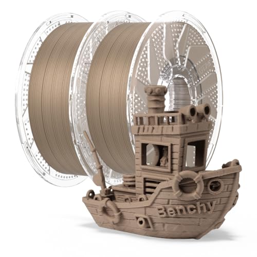 Image of Chitu Systems Conjure Wood PLA Filament 1.75mm, Using Reusable Spool Compatible with Bambu Lab Refill Filament, White Oak 2KG Spool, Dimensional Accuracy + /-0.02mm, 3D Printing Filament Bundle