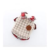 Ropa para perros para otoño e invierno, suéter de brocado de color rojo brillante y kaki para cachorros, ropa cómoda (color: rojo, tamaño: XL)