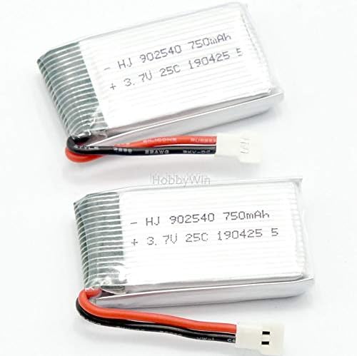 Miniatura 4 de Batería LiPO MX2.0-2P de 3,7 V 1S, 750 mAh, 25 C, enchufe para dron FPV modelo RC helicóptero de avión