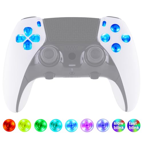 eXtremeRate Multi-Colors Luminated D-pad Action Create Option Face Buttons for PS5 Edge Controller,...