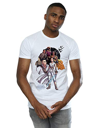 Star Wars The Rise of Skywalker Resistance Illustration Men's T-Shirt White XXXX-Large