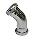 Plumb Pak PP132 Drain Pipe Elbow with Nuts and Washers, 45 Deg, 1-1/2 In, 1-1/2"