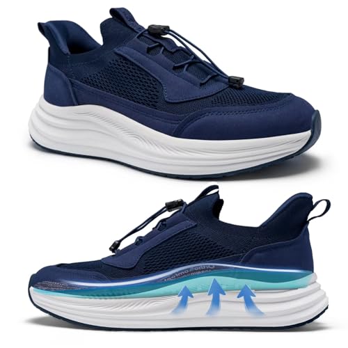 Men's Orthopedic Road Running Shoes: Plantar Fasciitis Achilles Tendonitis High Arch Supportive Diabetic Comfortable Walking Shoes, Outdoor Lightweight Pain Relief Tennis Casual Sneakers Khaki Size 8