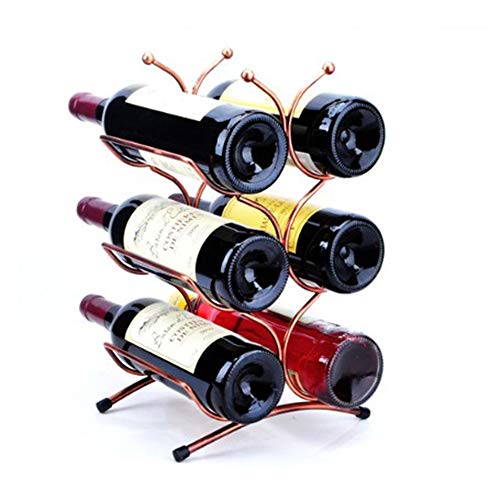 Soporte para botellas 6 posiciones color rosa 35x21x15cm miniatura 2
