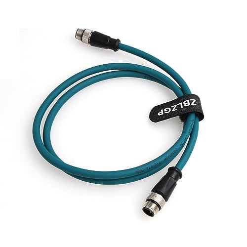 Cable de extensión Ethernet M12 de 4 pines macho con blindaje para cámara de visión Cat5 6