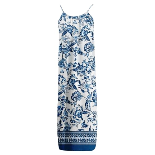 Image of HTHLVMD Backless Cami Dress Summer Dresses for Women 2026 Spaghetti Strap Dresses Womens Solid Color Backless Cami Dress