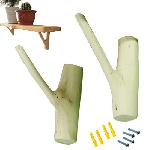 Supports d'étagère flottants bois pour créer un mur de fleurs