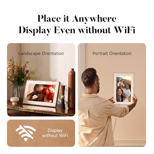 Image of Pexar Starlight 15.6 inch Digital Picture Frame (Powered by Lexar), A Stunning, Large Anti-Glare Touchscreen with Vibrant Visuals for Gifting, Wedding, 64GB Local Storage, Share Photos /Videos via APP