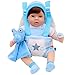 Aori Reborn Baby Doll Lifelike 18 inch Boy Doll Sets with Baby Doll Carrier