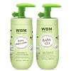 WBM Baby Oil & Baby Lotion Set For Soft and Healthy Skin Care, Moisturizing & Nourishing Newborn Essentials With 100% Natural Ingredients and Vitamin E