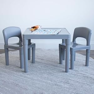 Humblecrewkidsplastictableandchairssetgreytablechairs Urban Country Home Decor Humble crew kids plastic table and chairs set grey table chairs urban country home decor