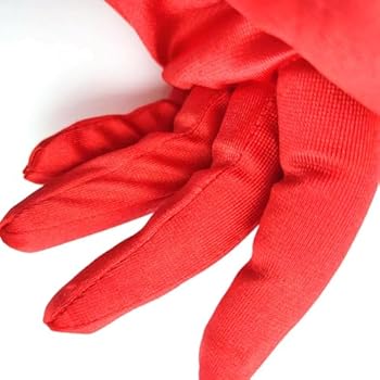 Gala handschoenen satijn oranje 40 cm