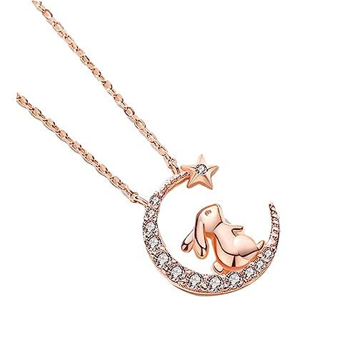 Collier Lapin en Argent S925 pour Femmes et Filles