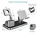 BENTOBEN Universal Desktop Charging Station Holder for Apple Watch, Airpods, iPhone, iPad, Android Smartphone - Space Grey