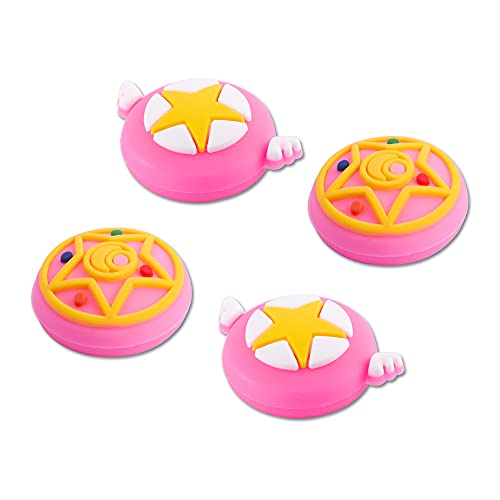 PERFECTSIGHT Cute Thumb Grip Cap Joystick Cap Compatible with Nintendo Switch Joy-con & Switch Lite, Kawaii Skin Grip Button Stick Cover Controller 3D Analog Ergonomic Kit Accessories (Compact)
