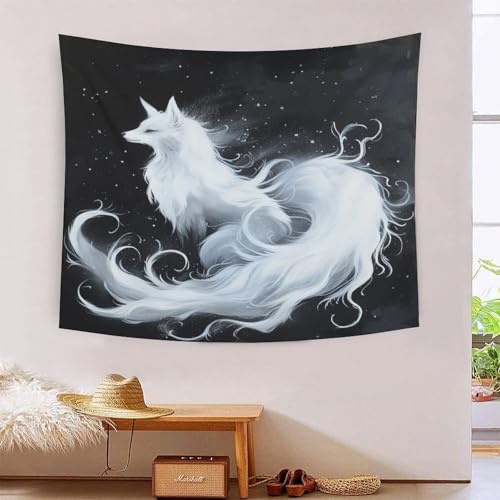 Tapisserie murale renard 3D pour décorer une chambre à coucher cocooning