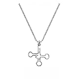 MoJone RNA Molecular Keychain - Science Student Gift, Chemistry DNA Structure Pendant, Titanium Steel Medical Symbol Necklace (Necklace)