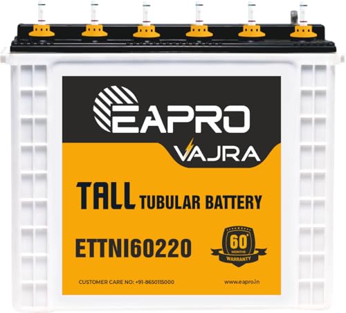 Image of Eapro Vajra ETTNI60220 Tubular Battery, 210Ah - Long Life, Deep Cycle Strength, Low Maintenance, Optimized Energy Storage, 3 Years Warranty