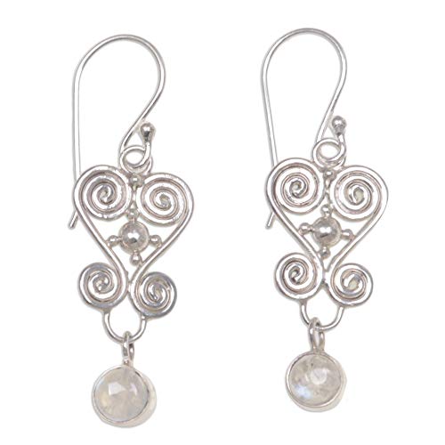 Novica Sweethearts Rainbow Moonstone Dangle Earrings For Girls Womens #TOP13