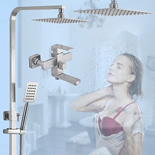 Fauce de douche anti-fuite combo 3-en-1 avec tête de pluie et support réglable