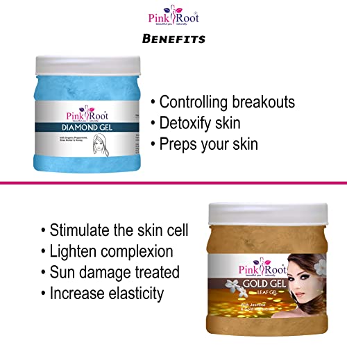 Image of Pink Root Gold Gel 500gm with Diamond Gel 500gm