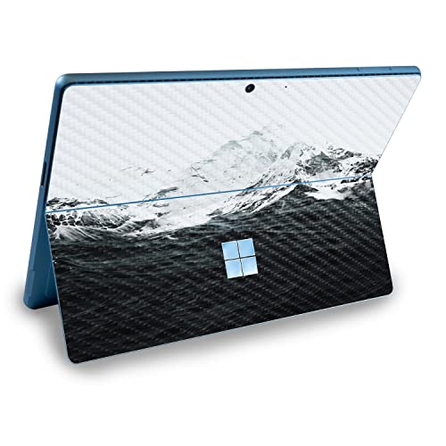 Image of MightySkins Carbon Fiber Skin Compatible with Microsoft Surface Pro 9 (2022) - Mountain Waves | Protective Durable Textured Carbon Fiber Finish | Easy to Apply & Change Styles | Made in The USA