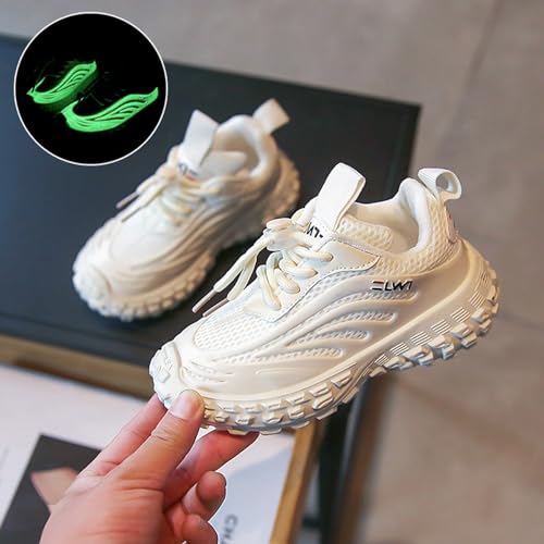 Kids Sneakers Luminous Design Thick Bottom Lightweight Non Slip Mesh Upper for Running School and Everyday Play3