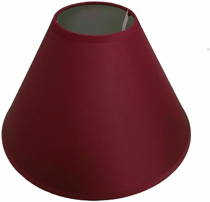 14" Cotton Textured Fabric Coolie Ceiling Light Shade/Table Lampshade (Burgundy)