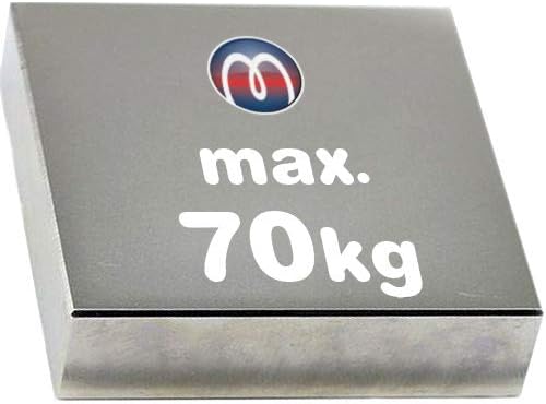 Rectangular Block Magnet 50 x 50 x 10mm Neodymium N45 (NdFeB) Nickel-plated - Force 70 kg - Super Strong Magnets for Industry and Home - Power Magnetic Blocks