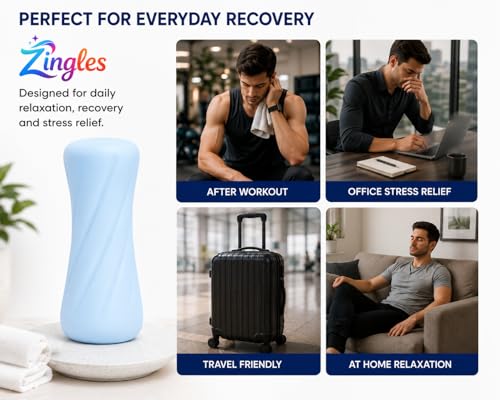 Image of Zingles Muscle Relaxation Massager | Mens Stroker | Handheld Wellness Device | Soft Flexible Stress Relief & Recovery Aid | Portable Acupressure Therapy Accessory
