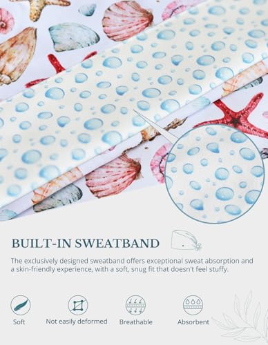 Image of Scrub Caps for Women with Buttons, Classic Surgical Caps | Double-Sided Printed, Adjustable,Long Hours, Sweatbands, Fabric Help Reduce Static Buildup