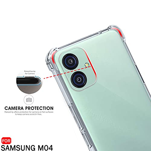 Image of TheGiftKart Transparent Crystal Clear Back Cover Case for Samsung Galaxy M04 / F04 / A04e | Shockproof Soft TPU Case | Cushioned Edges for Ultimate Protection Back Cover Case (TPU, Transparent)