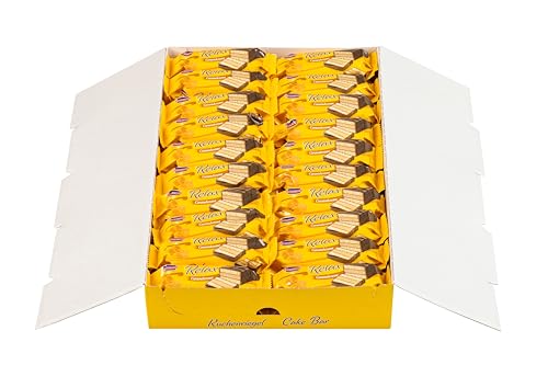 KuchenMeister Relax Caramelcreme Kuchen Riegel 40 x 32g | Luftiger Bisquitteig | Zarte Karamellcremefüllung | Knackige Vollmilchschokolade | Giveaway, Kiosk, Automaten, Vending | 40 x 32g Riegel