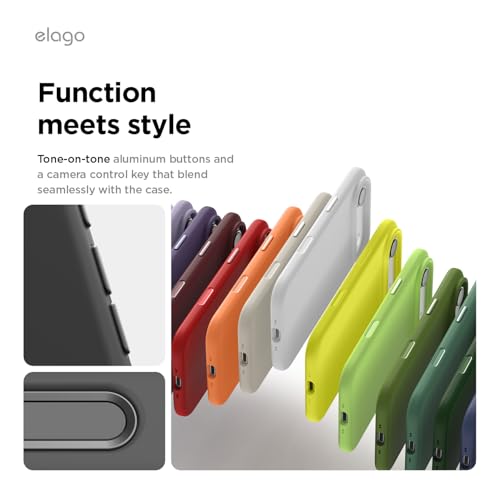 Image of elago for iPhone Air Case, Premium Magnetic Silicone Case, Compatible with MagSafe, Liquid Silicone Material, Protective Cover, Shockproof, Slim Phone, 6.5 inch (Black)