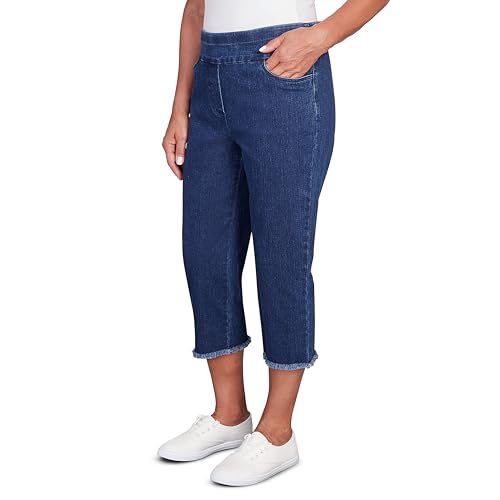 Alfred Dunner Denim Fringe Capri Pant3