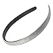 TOOGOO(R) Sliver Tone Glitter Powder Dual Rows Tooth Headband Hair Hoop for Girl