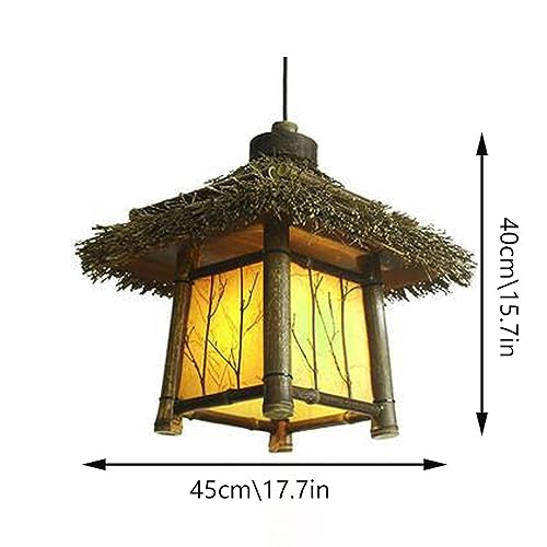 Suspension en rotin et bambou de 45cm pour sublimer votre entrée ou îlot de cuisine