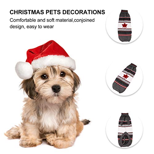 POPETPOP Fantasia de Natal Do Animal de EstimaÃ§Ã£o ImpressÃ£o de Folha de Bordo SuÃ©ter de Cachorro