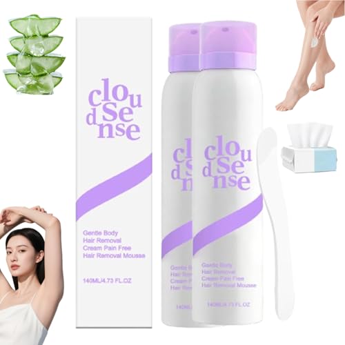 Cloud Sense Hair Removal Spray, Hair Removal Spray, Gentle Safe Suitable for Every Skin Type and Corner, for Women and Men