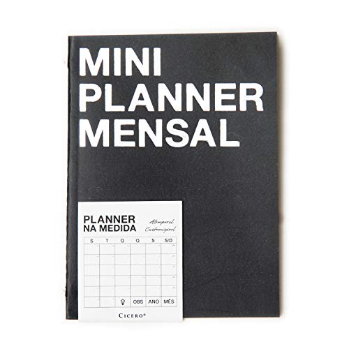 Planner Revista Clássica Mensal A6 Preto, Cicero, 6047, Preto, 4, 1X5, 8