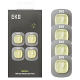 EKO Recambios de Cápsulas Desodorantes Refresh, Pack de 4, Ambientador para Cubo de Basura y Papelera, Neutralizador de Olores a Base de Plantas, Aroma Naranja, Hasta 45 Días por Cápsula