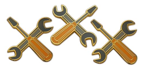 Novel Merk Union & Trades – Contractor Lapel Pin, Hat Pin & Tie Tack Set - with Clutch Back