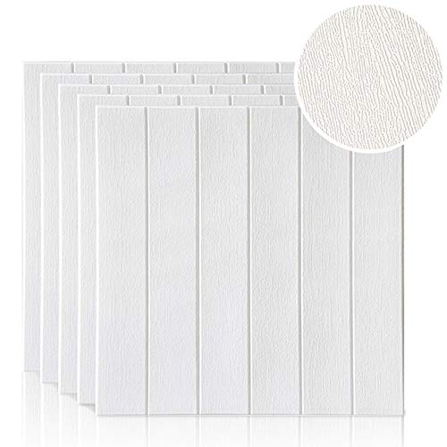 5 piezas 3D Papel tapiz de Estilo de madera, repique extraíble y...
